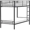 Image de Lits superposés en métal 2 x 90 x 190 cm - Noir - Lits boxspring inclus - ALICE