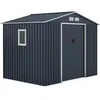 Image de 5,29 m² Abri de jardin métallique - Kit d'ancrage inclus - Gris anthracite