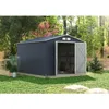 Image de Abri de jardin métallique 8,84 m² - 2 portes battantes - Gris anthracite