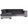 Image de Les Tendances   Canapé D'Angle Gauche Convertible 5 Places   Tissu Gris Clair Et Foncé   Dimensions L 271 X P 220 X H 77 Cm   Coffre De Rangement