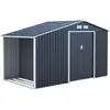 Image de Abri De Jardin Métal 6,53 M²   Acier Avec Traitement Anti-corrosion   Portes Coulissantes Larges   Kit D'Ancrage Inclus