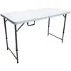 Image de Table De Réception Pliante - 4 Personnes - 122 Cm - Structure En Acier Et Plateau En Polyéthylene Pehd - Blanc