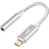 Image de Akashi, Adaptateur Lightning iPhone MFi Jack 3,5 mm Nylon, Argent