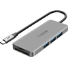 Image de Hub USB-C : 3x USB 1x HDMI 1x USB-C 1x micro-SD / SD, Akashi - Gris