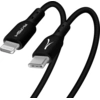 Image de Câble USB-C / Lightning, Fast Charge 3A et synchronisation, Akashi - Noir