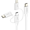 Image de Usb-c 1m 3/1 Typ/c+microusb+lightning Bl - Akashi