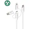 Image de Akashi ALTECO3N1TC câble USB 1 m USB C Blanc - Neuf
