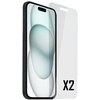 Image de Akashi ALTVTI15PL2TG écran et protection arrière de téléphones portables Protection d'écran transparent Apple 2 pièce(s) - Neuf