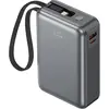 Image de Akashi, batterie externe 20000 mAh, 65W, double port USB avec boucle de transport intégrée et câble, couleur grise