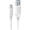 Image de Câble Accsup USB-C mâle vers USB-A 3.0 mâle 1 m Blanc - Neuf