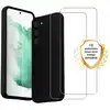 Image de EVETANE Coque Samsung Galaxy S23 Silicone liquide Noire + 2 Vitres en Verre trempé Protection écran Antichocs - Neuf