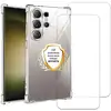 Image de EVETANE Coque Samsung Galaxy S24 Ultra Antichoc coins renforcés Silicone + 2 Vitres en verre trempé Protection écran - Neuf