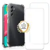 Image de EVETANE Coque Samsung Galaxy A14 Antichoc coins renforcés Silicone + 2 Vitres en verre trempé Protection écran - Neuf