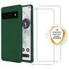 Image de EVETANE Coque Google Pixel 7 Silicone Liquide Vert Foret + 2 Vitres en verre trempé Protection écran - Neuf