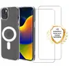 Image de EVETANE Coque iPhone 15 Transparente Compatible Magsafe + 2 Vitres Protection Ecran - Neuf