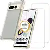 Image de EVETANE Coque Google Pixel 7 Pro Antichoc coins renforces Silicone + 2 Vitres en verre trempe Protection ecran - Neuf