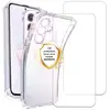 Image de EVETANE Coque Samsung Galaxy A55 Antichoc coins renforces Silicone + 2 Vitres en verre trempe Protection ecran - Neuf