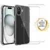 Image de EVETANE Coque iPhone 16 Antichoc Silicone + 2 Vitres en verre trempe Protection ecran - Neuf