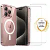 Image de EVETANE Coque iPhone 16 Pro Transparente Compatible Magsafe + 2 Vitres Protection ecran - Neuf