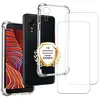 Image de EVETANE Coque Samsung Galaxy Xcover 5 Antichoc coins renforces Silicone + 2 Vitres en verre trempe Protection ecran - Neuf