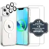 Image de EVETANE Coque iPhone 13 Mini Antichoc compatible Magsafe + 2 Protections écran et 2 protections Objectif Caméra - Neuf