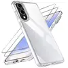 Image de EVETANE Coque Samsung Galaxy S25 Edge Antichoc coins renforces Silicone + 2 Vitres en verre trempe Protection ecran - Neuf