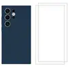 Image de EVETANE Coque Samsung Galaxy S24 Ultra Silicone liquide Bleu Marine + 2 Vitres en Verre trempé Protection écran Antichocs - Neuf