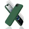 Image de EVETANE Coque iPhone 16e / 17e Silicone liquide Vert Foret + 2 Vitres en Verre trempé Protection écran Antichocs - Neuf