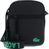 Image de LACOSTE sac à épaule bandoulière LCST Slimline Flat Crossover Bag Jacquard Webbing Noir