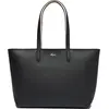 Image de LACOSTE sac à épaule sac shopper Anna Zipped Shopping Bag Noir Farine