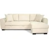 Image de Canapé d'angle réversible et transformable - 4 places - HAMILTON - Tissu beige - L 245 x P 150 x H 86