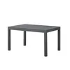 Image de SABAIDECO : Table de jardin rectangulaire extensible, couleur anthracite, structure en aluminium, pour 6 à 8 personnes, dimensions 135 270 x 90 x 75 cm