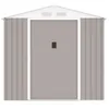 Image de ARCHER MARS : Abri de jardin en métal, 4,07 m², couleur taupe, portes coulissantes avec système de verrouillage, livré avec kit de fixation