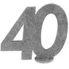 Image de CHIFFRE Anniversaire Vertical dÃ©co, 40 pailletÃ© ARGENT