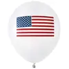 Image de Sachet de 8 Ballons latex 23cm AMERIQUE, tricolore