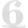 Image de Grand chiffre vertical dÃ©co 16cm, Chiffre 6 Blanc