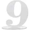 Image de Grand chiffre vertical dÃ©co 16cm, Chiffre 9 Blanc
