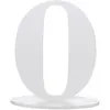 Image de Grand chiffre vertical dÃ©co 16cm, Chiffre 0 Blanc
