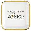 Image de Paquet de 10 Assiettes carrÃ© 23cm ApÃ©ro