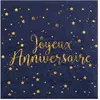Image de Serviettes en papier x 20 - Joyeux Anniversaire Bleu