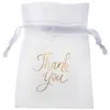 Image de Sachet de 6 bourses Just Married métallisées or