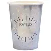 Image de Gobelets en carton x 10 - Anniversaire Ã©tincelant Argent