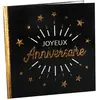 Image de LIVRE d'or Joyeux Anniversaire étincelant, Noir/Or