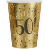 Image de Sachet de 10 Gobelets Ã¢ge Ã©tincelant mÃ©tal, 50 ans