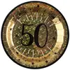 Image de Sachet de 10 Assiettes Ã¢ge Ã©tincelant mÃ©tal 50 ans