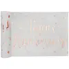 Image de Chemin de table en coton 3m - Joyeux Anniversaire Rose Gold