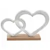 Image de Centre de table double-Coeurs 22cm blancs