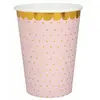 Image de Paquet de 10 Gobelets pois dorÃ©s, Rose