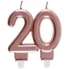 Image de Bougie des Ã¢ges 20 ans, Rose Gold