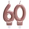 Image de Bougie des âges 60 ans, Rose Gold